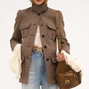 NWOT CHLOE RUNWAY BROWN WOOL JACKET COAT SIZE 38